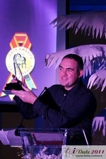 Nick Tsinonis, CEO of Intro Analytics at the 2011 Miami iDate Awards Ceremony