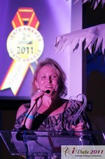 Julie Ferman, CEO of CupidsCoach.com at the 2011 iDate Awards